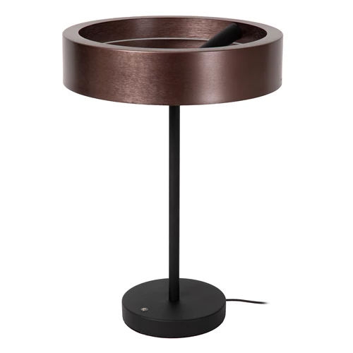 Lucide LEONARD - Tischlampe - Ø 31 cm - LED Dim. - CCT - 1x12W 2200K/3000K - Kaffee - Vibes - ausgeschaltet